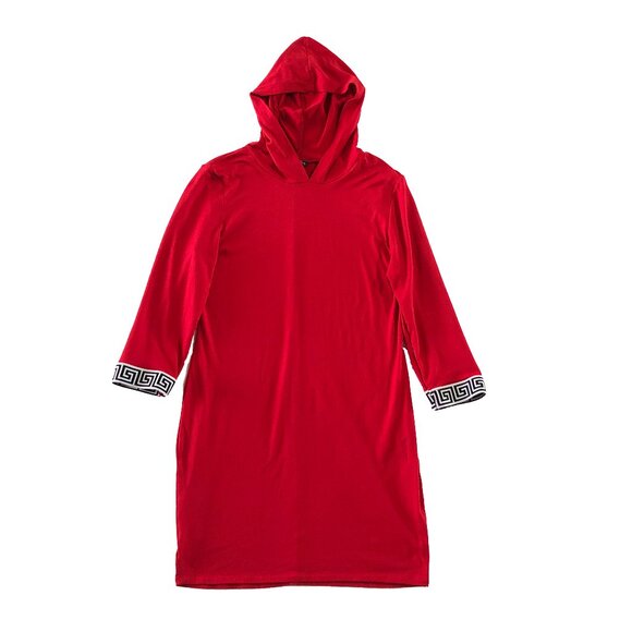 French Atmosphere Womens (Size see pic) Red Hooded Loose Dress - Picture 1 of 6